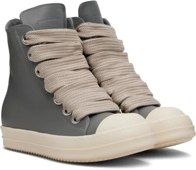 Rick Owens Gray Concordians Jumbolace Sneakers In Gray