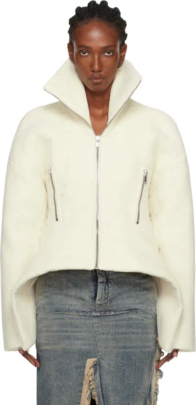 Rick Owens Off-white Concordians Draculimo Jacket In Neutral