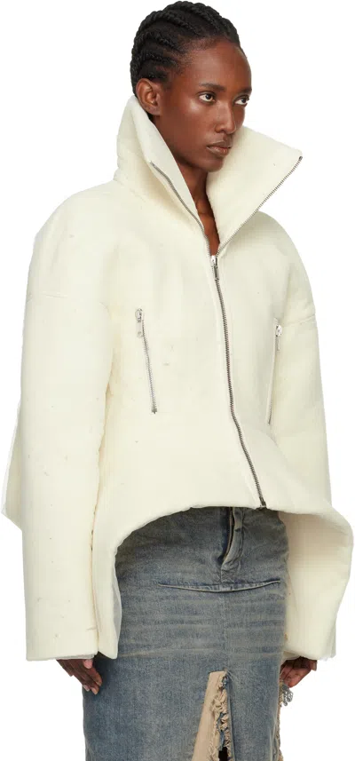 Rick Owens Off-white Concordians Draculimo Jacket In Neutral