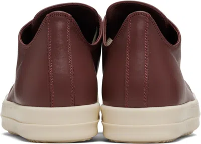 Rick Owens Pink Concordians Low Sneaks Sneakers In Brown