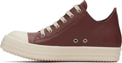 Rick Owens Pink Concordians Low Sneaks Sneakers In Brown
