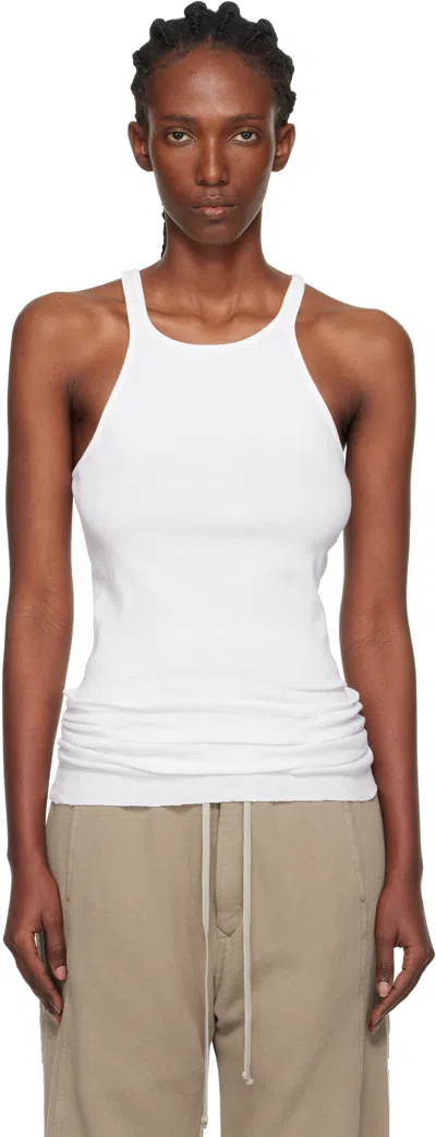 Rick Owens Drkshdw Off-white Concordians Racer Back Tank Top In White