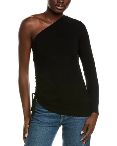 Michael Kors Collection Cashmere Drape Sweater In Black