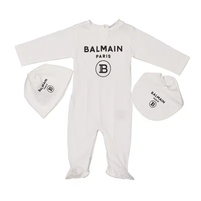 Balmain Infant Logo Babygrow Set In Multi