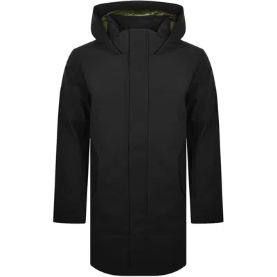 Tommy Hilfiger Padded Parka Jacket Navy In Black