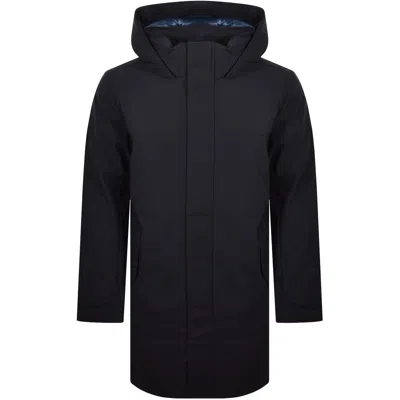 Tommy Hilfiger Padded Parka Jacket Navy In Black