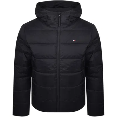 Tommy Hilfiger Mid Weight Hooded Jacket Navy In Blue