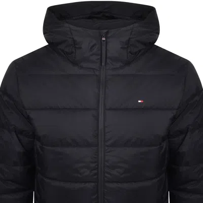 Tommy Hilfiger Mid Weight Hooded Jacket Navy In Blue