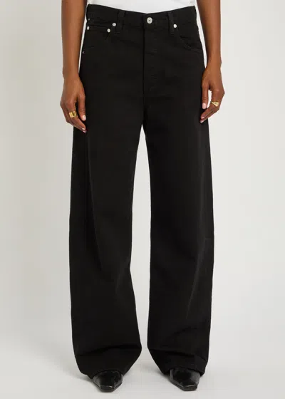 Citizen Of Humanity Citizens Of Humanity Paloma Wide-leg Corduroy Jeans In Black
