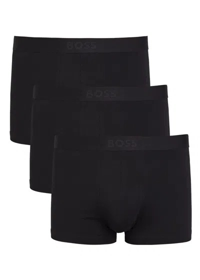 Hugo Boss Boss Men 3-pack Boxer Shorts "active" In Black