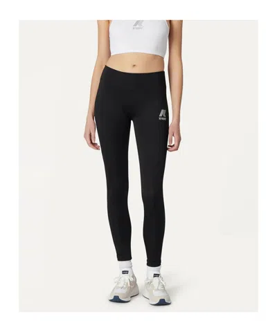 K-way Logo-detailing Leggings In Black