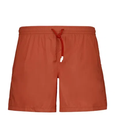 Fedeli Madeira Drawstring-waist Swim Shorts In Orange
