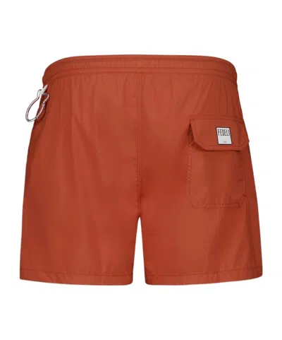 Fedeli Madeira Drawstring-waist Swim Shorts In Orange