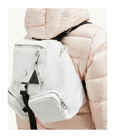 Moncler Triangle Shaped Keyring Attachment In Black