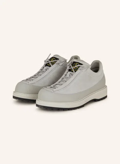 Stone Island Leather Sneakers In Gray