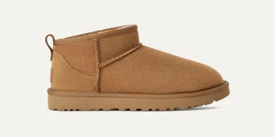 Ugg "classic Ultra Mini" Ankle Boots In Brown