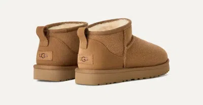 Ugg "classic Ultra Mini" Ankle Boots In Brown