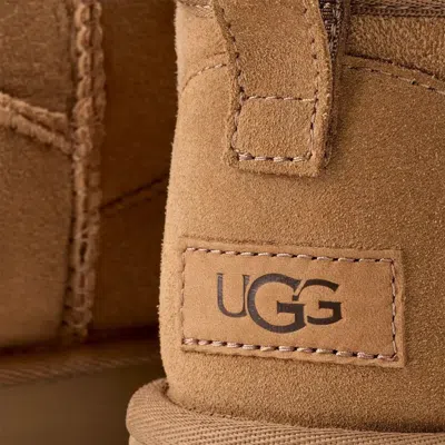 Ugg "classic Ultra Mini" Ankle Boots In Brown