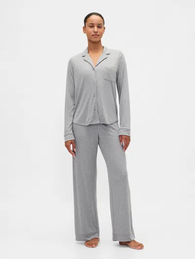 Gap Mini Rib Pj Set In Gray