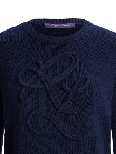 Ralph Lauren Bouclé Sweater In Blue
