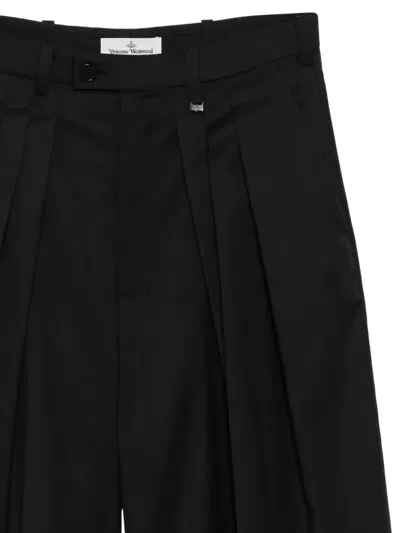Vivienne Westwood Pleated Trousers In Black