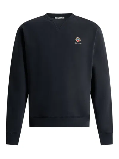 Bally -crest Crewneck Sweatshirt In Black