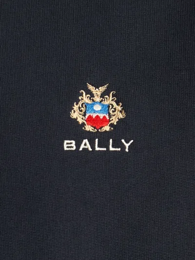 Bally -crest Crewneck Sweatshirt In Black