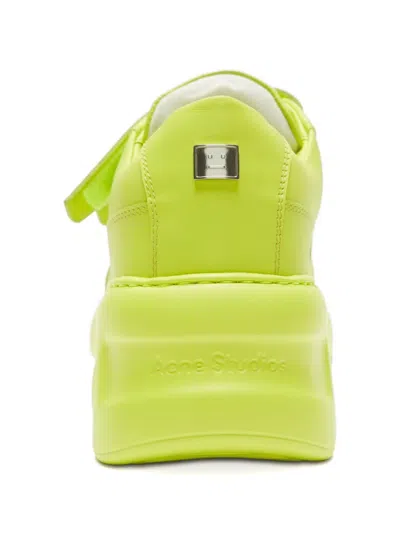 Acne Studios Touch-strap Platform Sneakers In Green