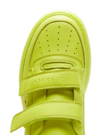Acne Studios Touch-strap Platform Sneakers In Green