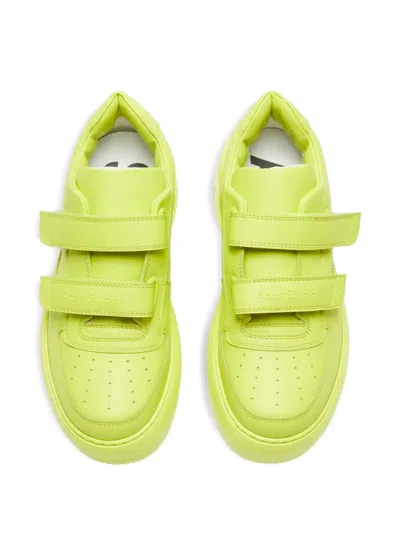 Acne Studios Touch-strap Platform Sneakers In Green