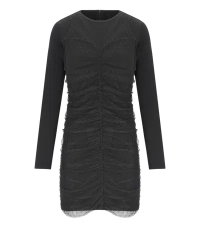 Twinset Black Plumetis Dress In Black