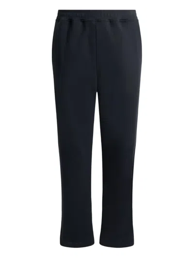 Bally Crest-embroidered Sweatpants In Blue