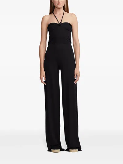 Ralph Lauren Halterneck Jumpsuit In Black