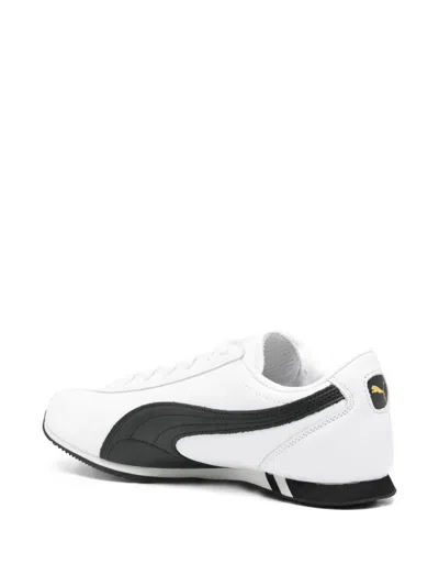 Puma Leather Lace-up Sneakers In White