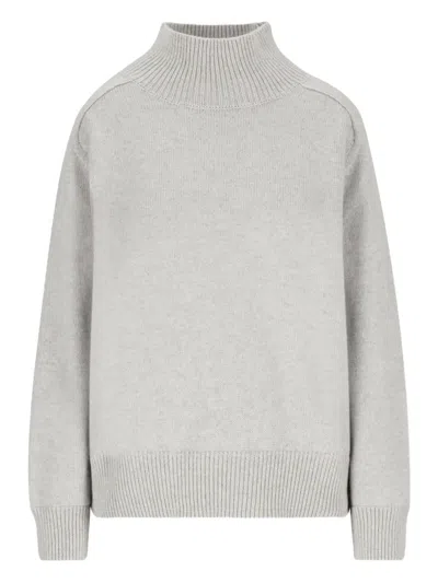 Ether Libra High-neck Sweater In Gray