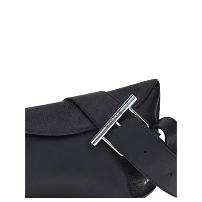 Alexander Mcqueen T-bar Sling Shoulder Bag In Black