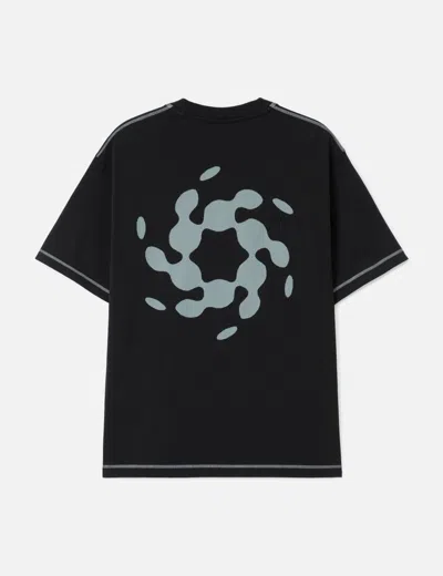 Roa Info Stitch Organic T Shirt In Black