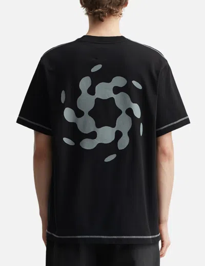 Roa Info Stitch Organic T Shirt In Black