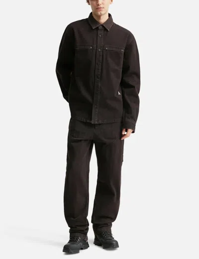 Roa X Wrangler Orte Denim Cargo In Brown