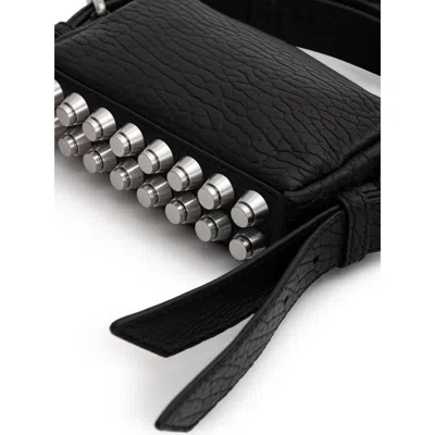 Alexander Wang Black Leather Shoulder Women's Bag In Black