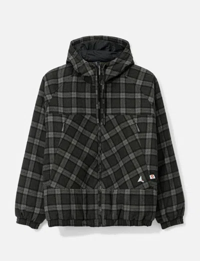 Roa Logger Wool Primaloft Checked Jacket In Black