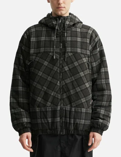 Roa Logger Wool Primaloft Checked Jacket In Black