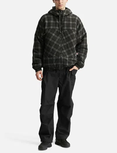 Roa Logger Wool Primaloft Checked Jacket In Black