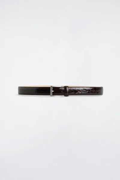 Cos Leather Belt In Brown
