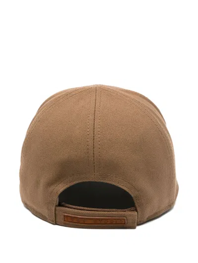 1989 Studio Panelled Curved Brim Cap In Brown