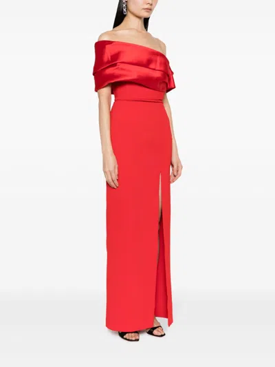 Solace London Alexis Masi Dress In Red