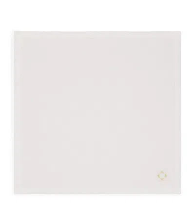 Dea Linen Embroidered Liri Napkin In White
