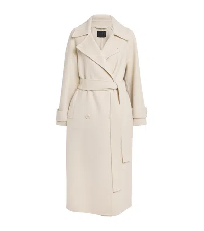 Joseph Virgin Wool Navarre Linear Coat In Neutral