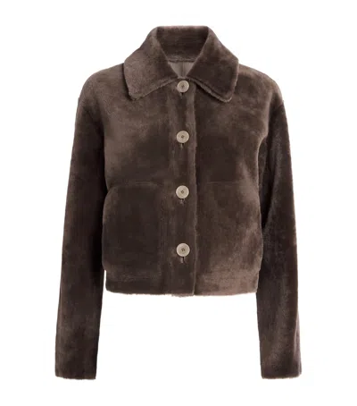 Joseph Shearling Reversible Alloway Jacket In Brown