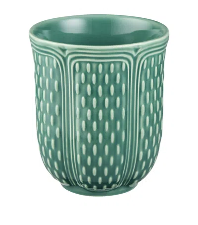 Gien Pont Aux Choux Rice Grain Pattern Teacup In Green